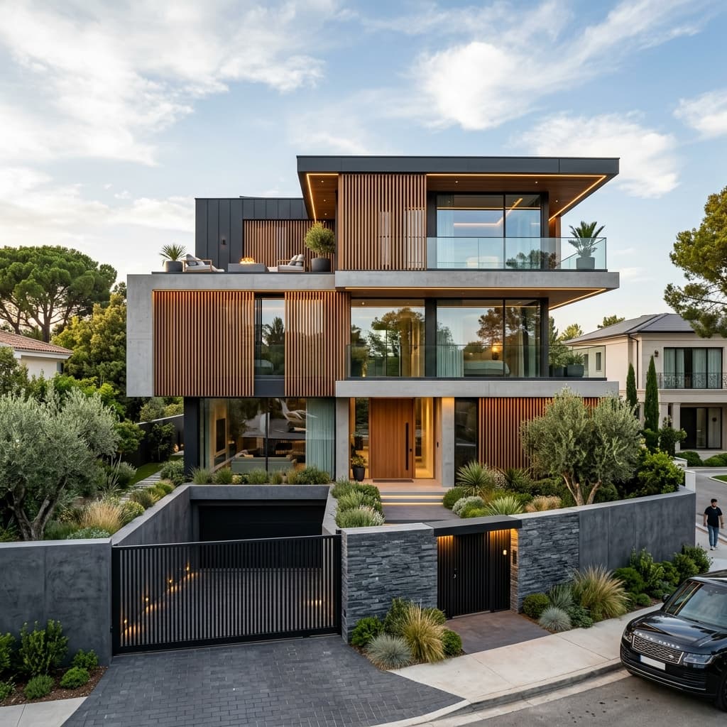 Modern Indian house exterior