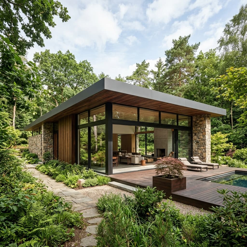 Minimalist single story modern home